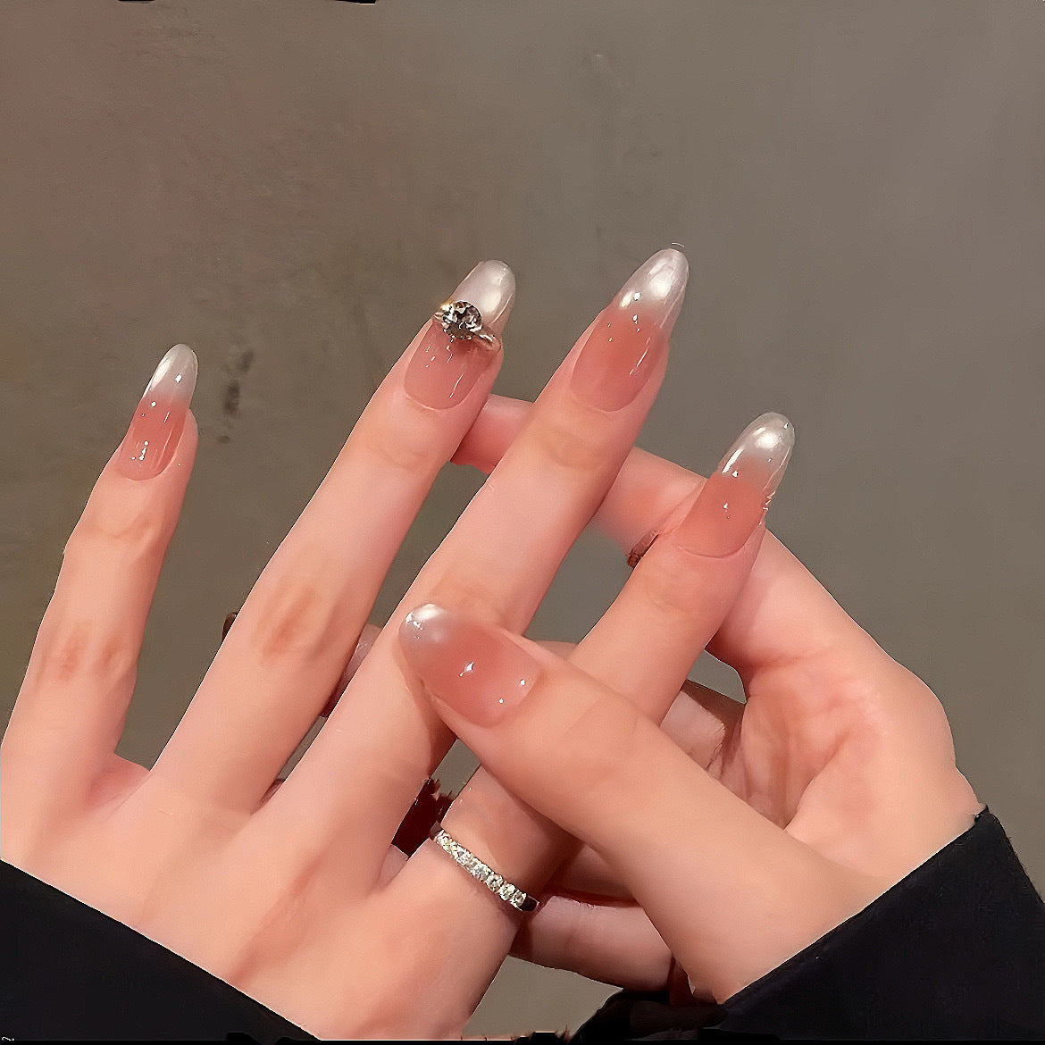 Nails 305-French Silk Cat Eye Manicure