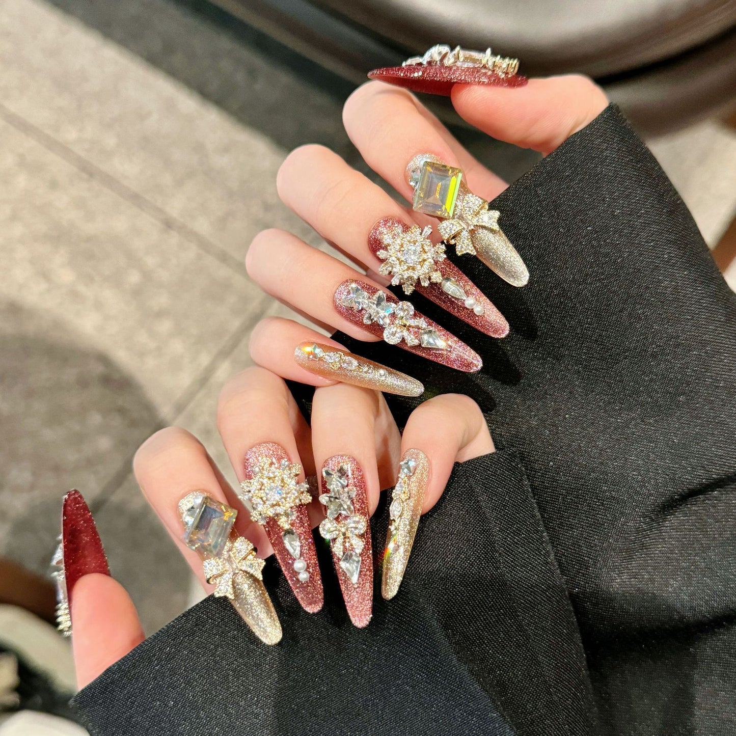 Nails 317-Eros Spinning Fireworks Nail Art
