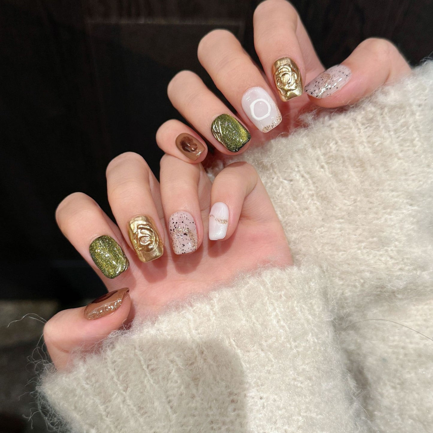 Nails 314-Streaming Color Halo Nail Art