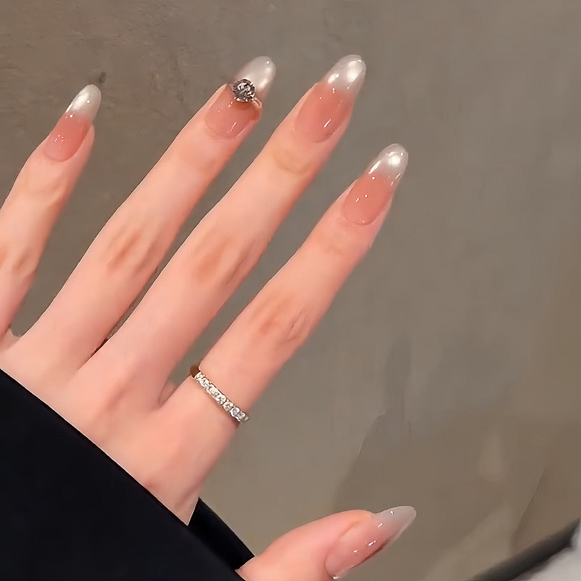 Nails 305-French Silk Cat Eye Manicure