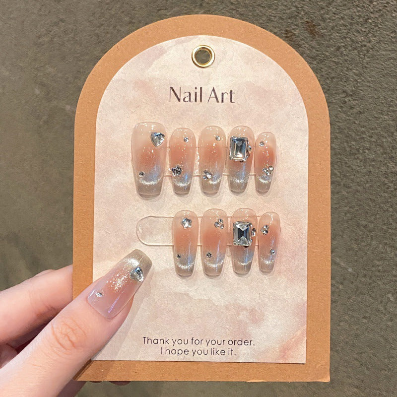 Nails 339-Shimmering Cat Eye Nail Art