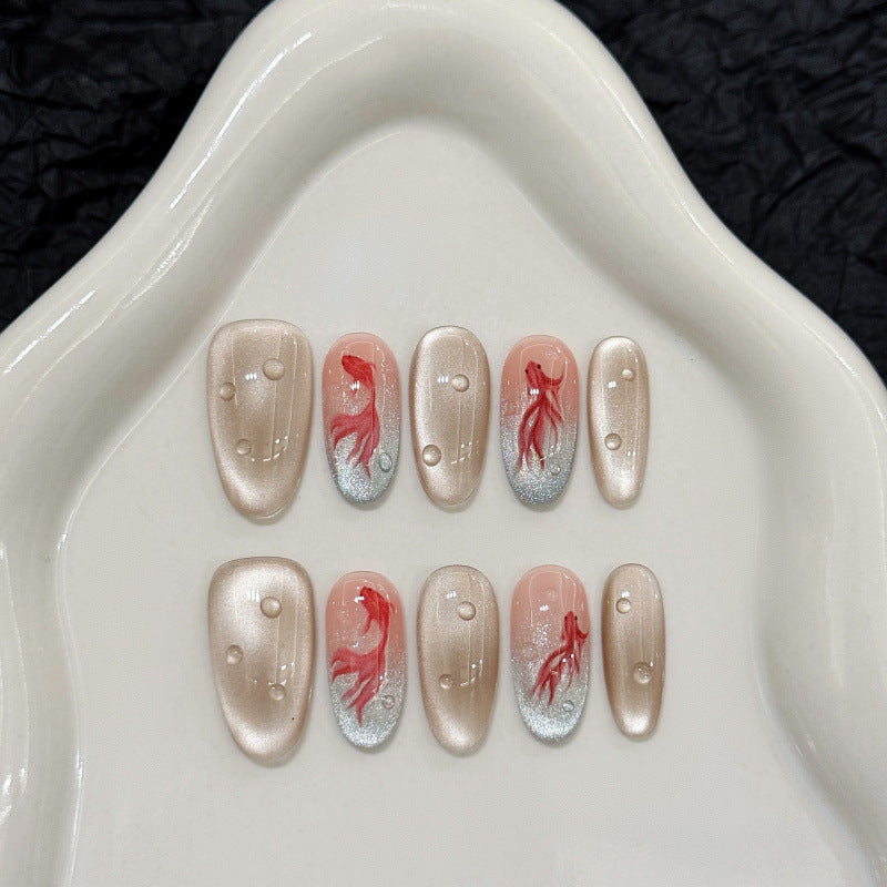 Nails 160-Good Luck Koi Nail Art