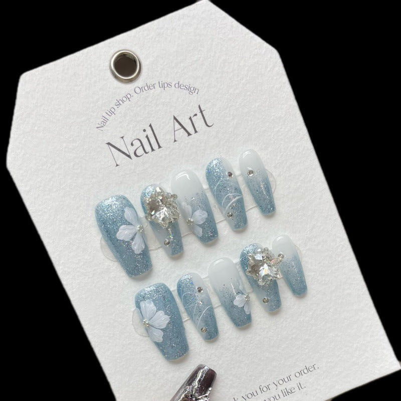 Nails 197-Crystal Daisy Manicure