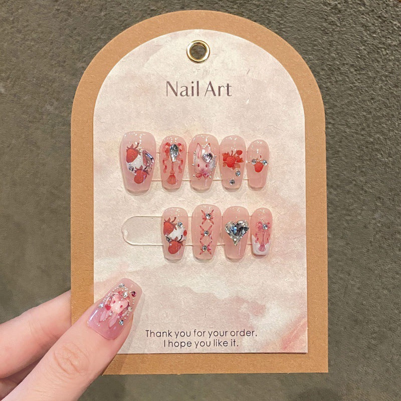Nails 344-Alice in Wonderland Nail Art