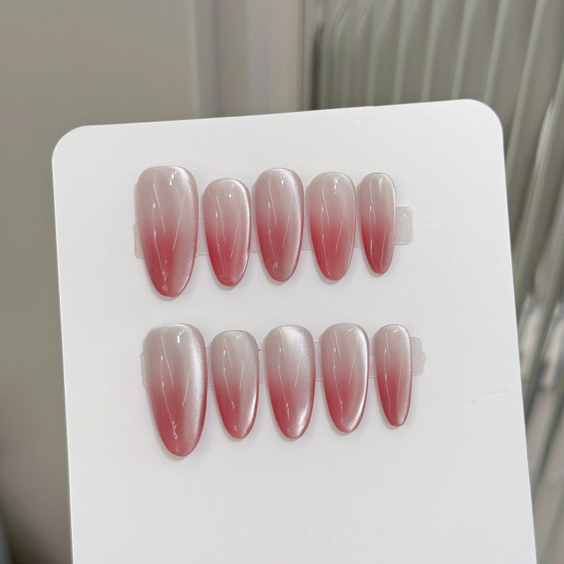 Nails 262-Plum Berry Blush Gradient Nail Art