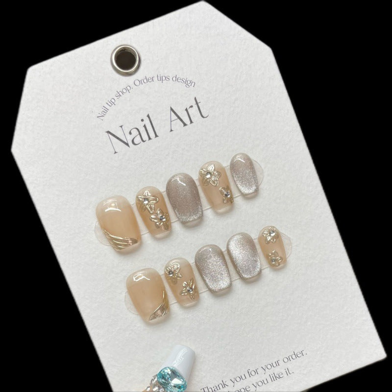 Nails 299-Enameled Ice Flower Star River Flower Nail Art