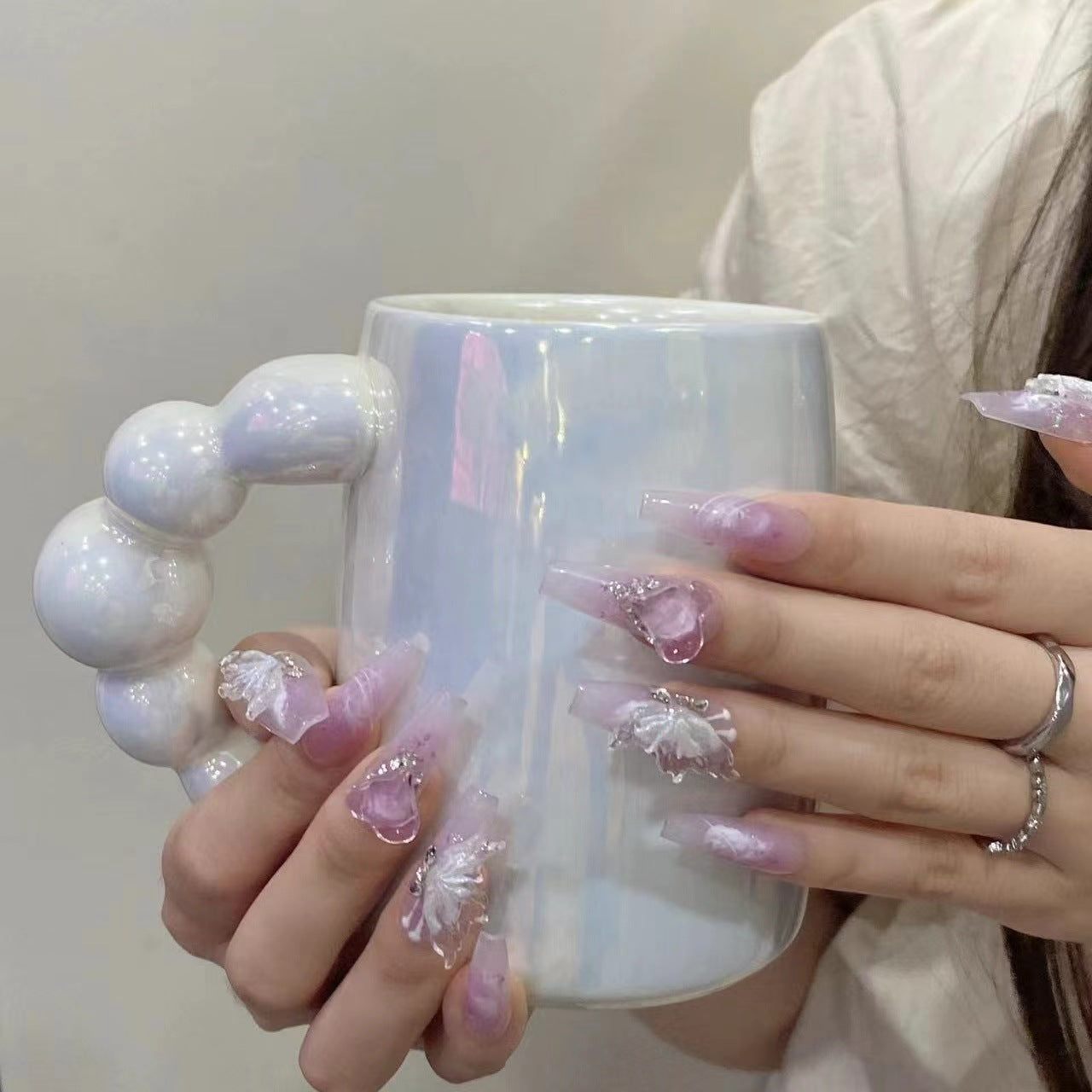 Nails 026-Fairy Icicle Butterfly Nail Art
