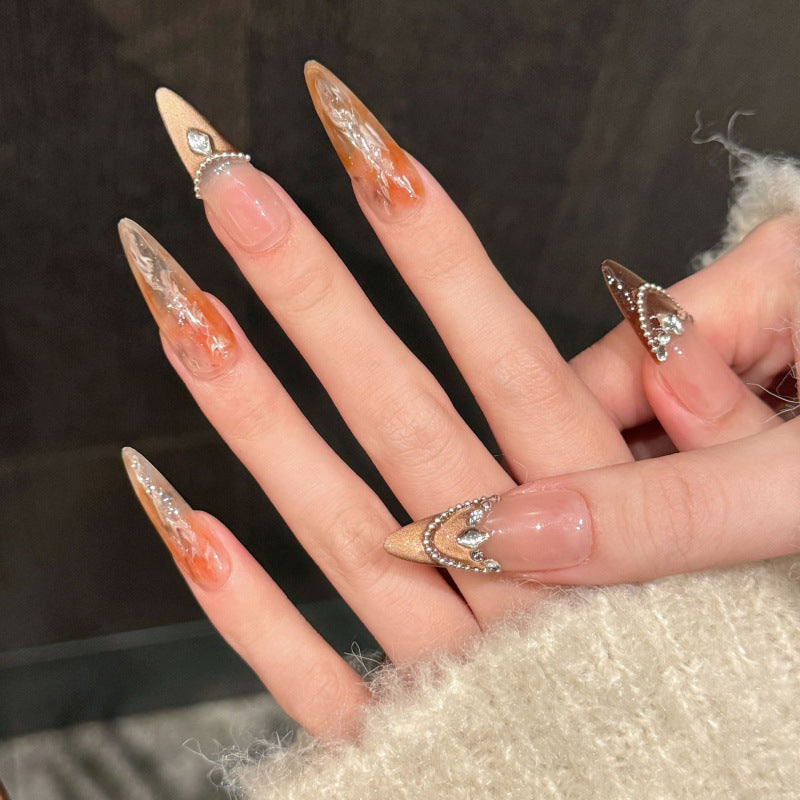 Nails 311-Murad Gold Brown Cat Eye Manicure