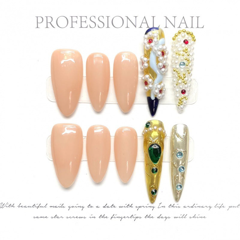 Nails 162-Courtly Royal Style Nail Art