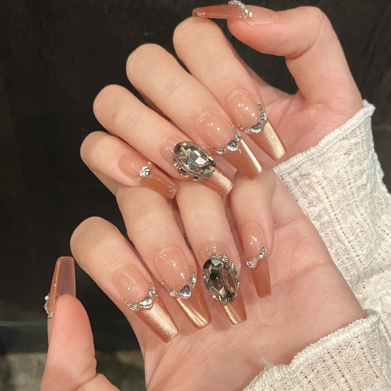 Nails 160-Wan Wan Wo Breeze White Nude Glass Bead Nail Art