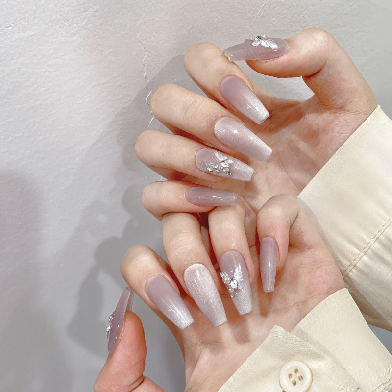Nails 291-Spring Hill Nude Cat Eye Manicure