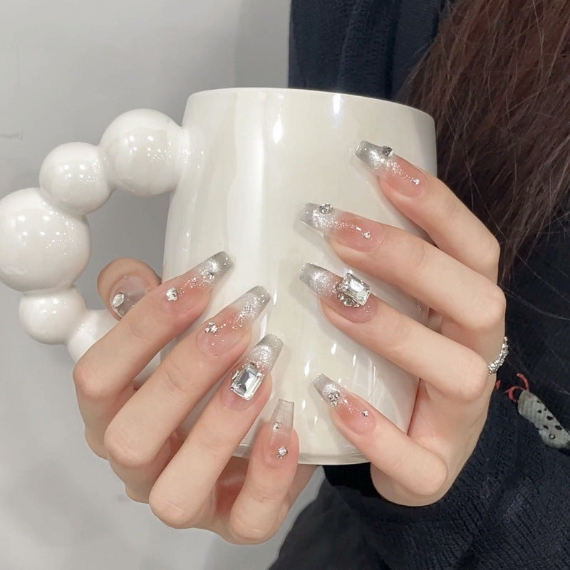 Nails 339-Shimmering Cat Eye Nail Art