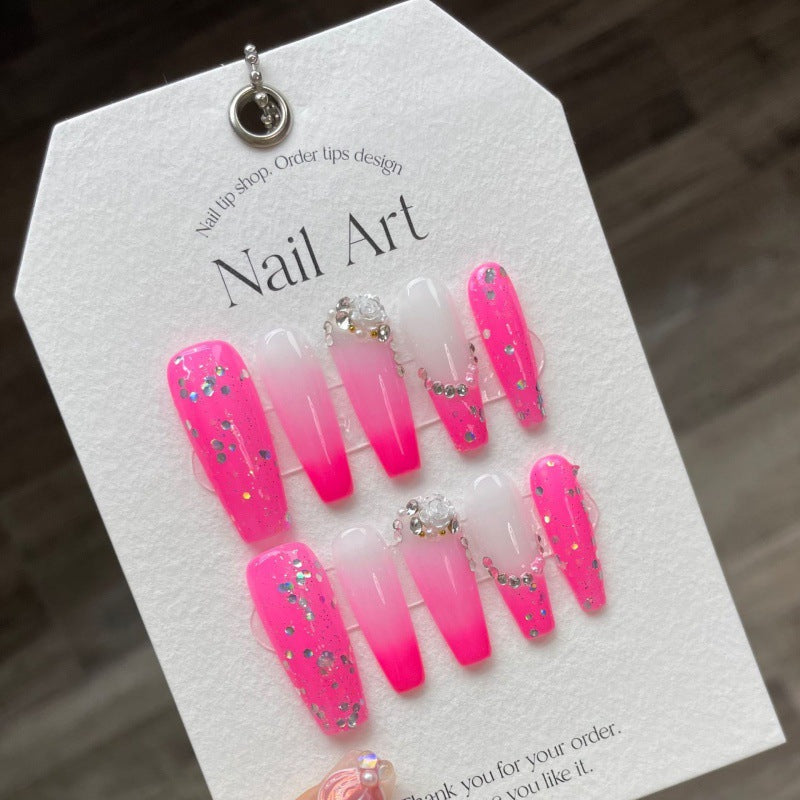 Nails 243-Barbie Pink Nail Art