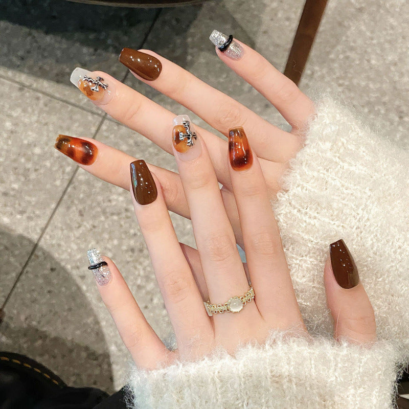 Nails 260-Golden Years Merad Amber Halo Nail Art