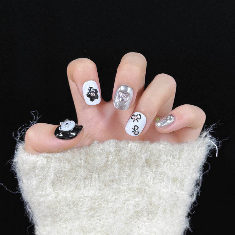 Nails 334-Cute Kitty Nail Art