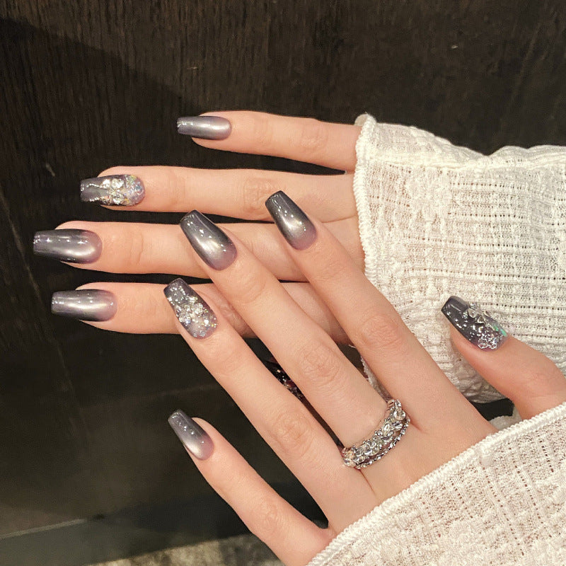Nails 237-Dream Invisible Butterfly Sequin Glass Bead Manicure
