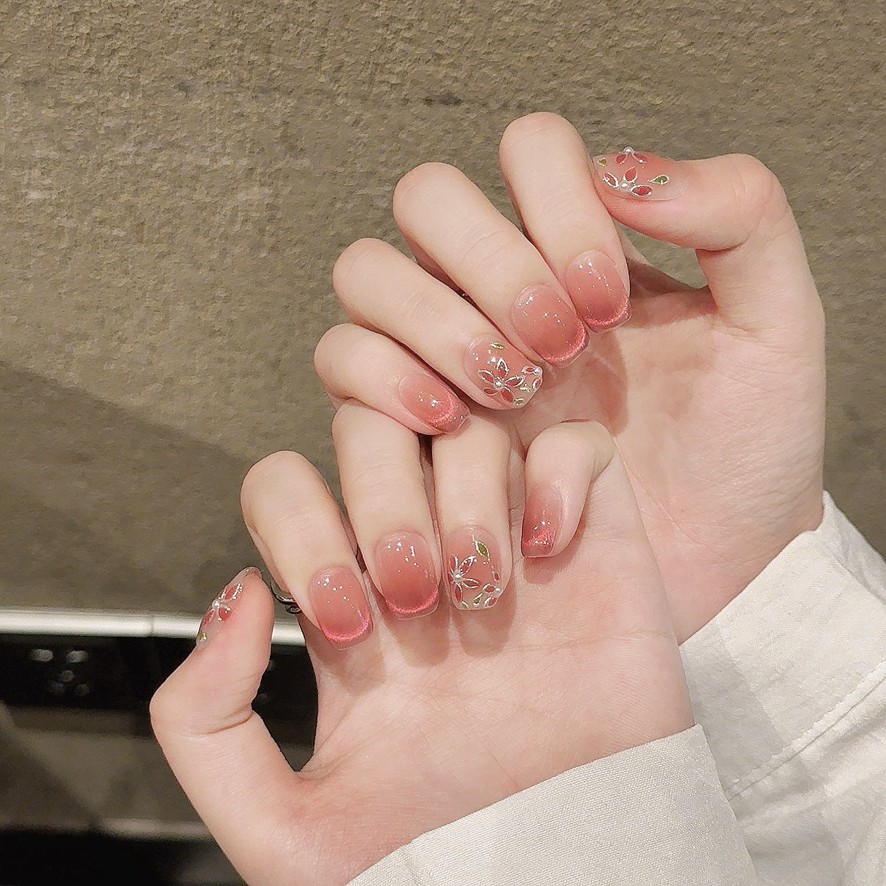 Nails 238-Pear Drop White Nail Art
