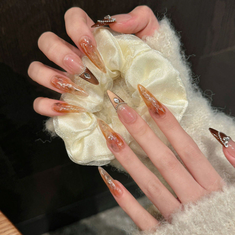 Nails 311-Murad Gold Brown Cat Eye Manicure