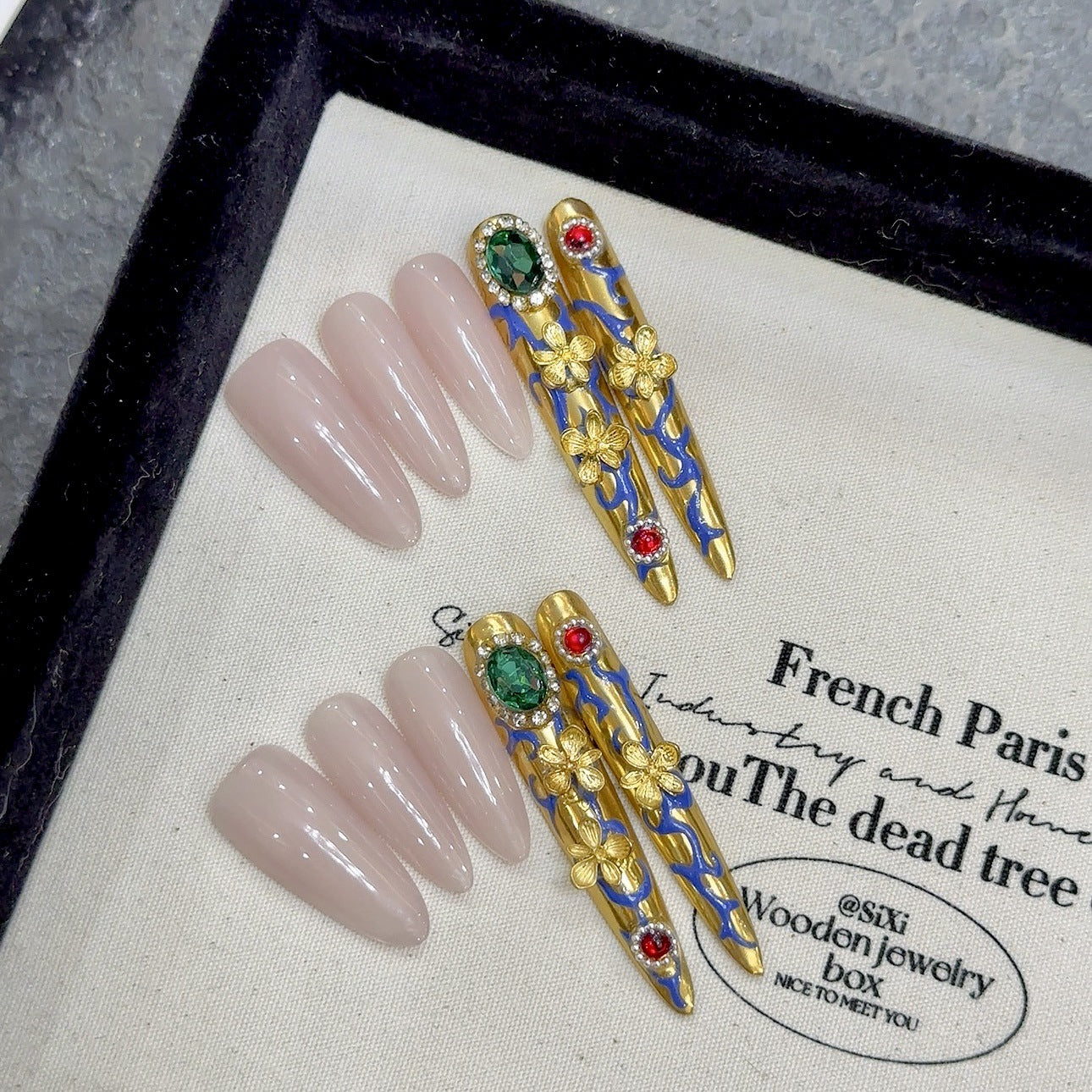 Nails 289-Courtly Noblewoman Afternoon Tea Nail Art