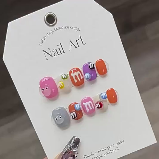 Nails 192-Dopamine Short Round Colour Manicure