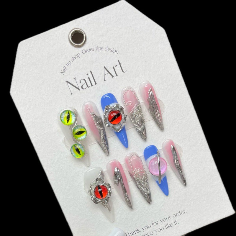 Nails 247-Devil's Pupil Dark Nail Art