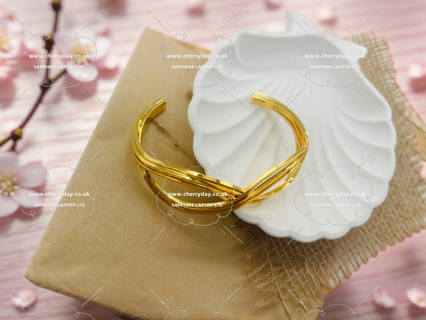 Gold mask bracelet