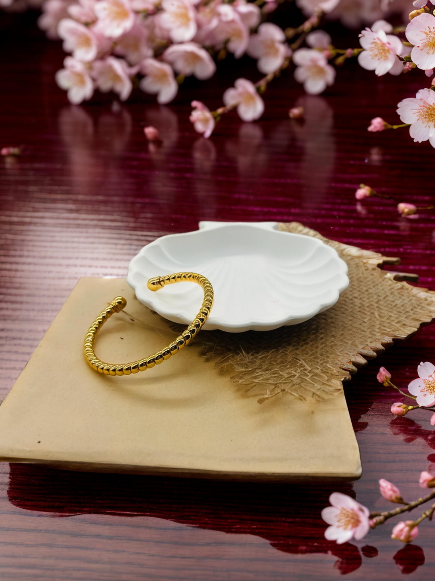 Gold rope bracelet