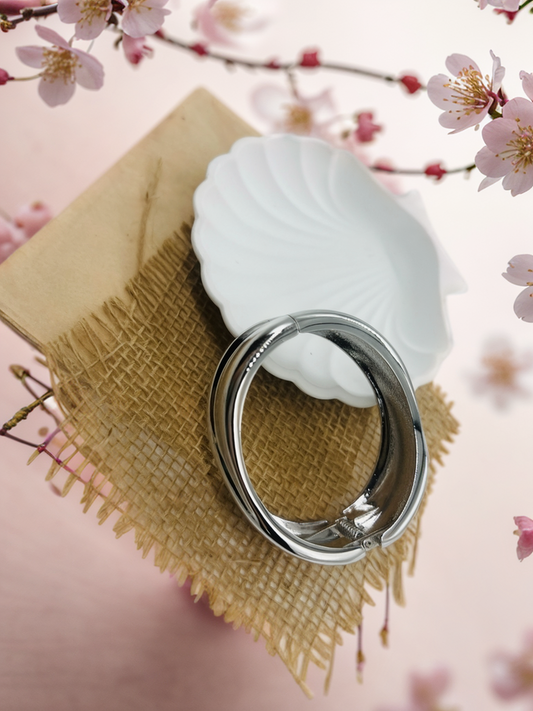 Silver wave bracelet