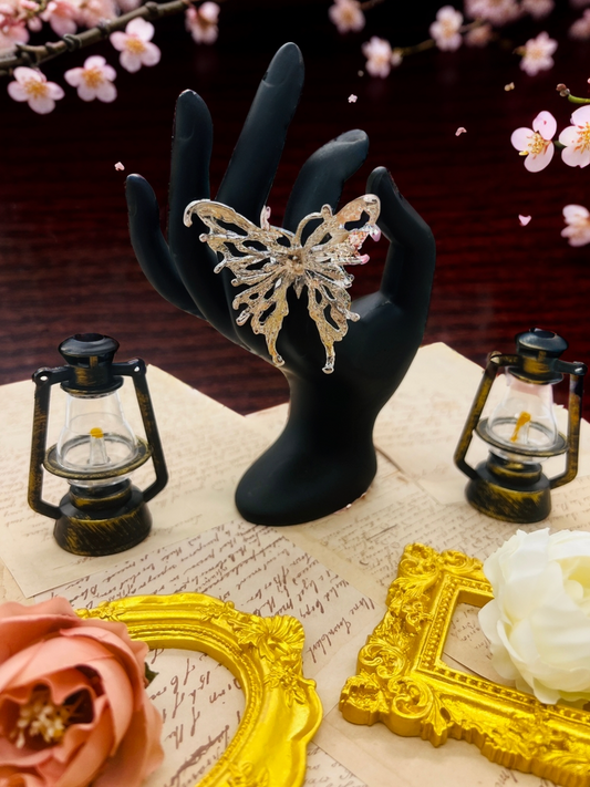 Butterfly ring for big silver butterfly