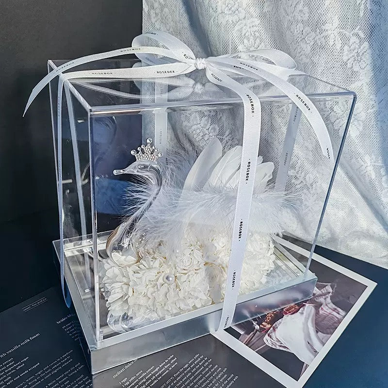 Elegant Swan with Crystal Crown