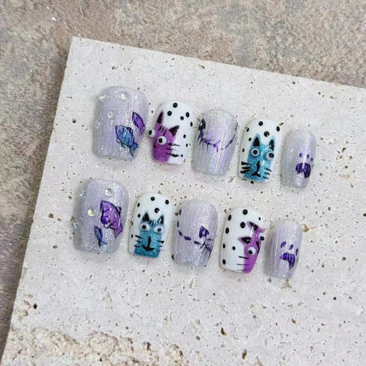 Nails 294-Illuminating Aurora Powder Nail Art