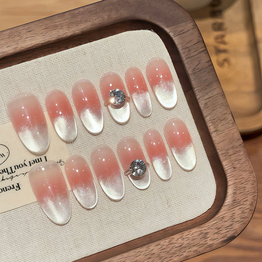 Nails 305-French Silk Cat Eye Manicure