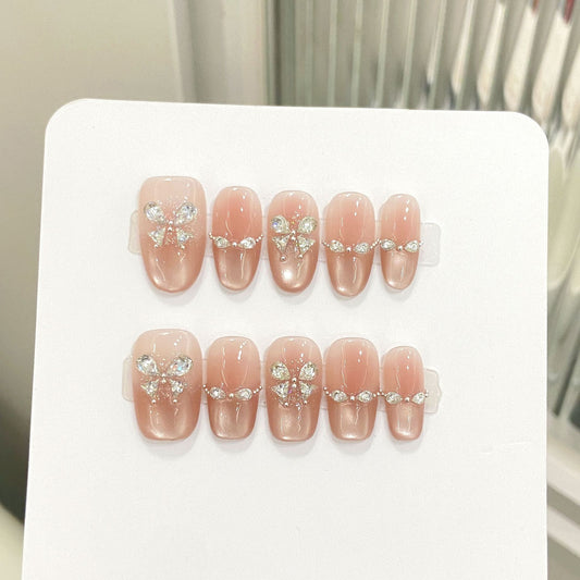 Nails 287-Spirit Butterfly Fairy Diamonds Nail Art