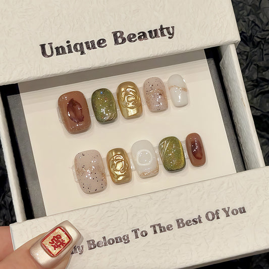 Nails 314-Streaming Color Halo Nail Art