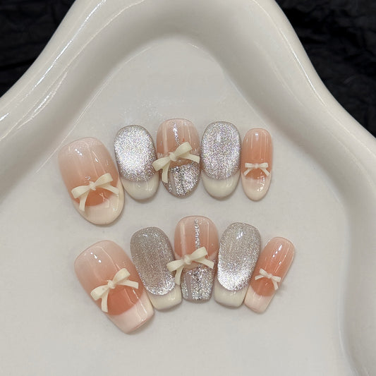 Nails 257-Rocco Girl Ballet Style Butterfly Tie Nail Art