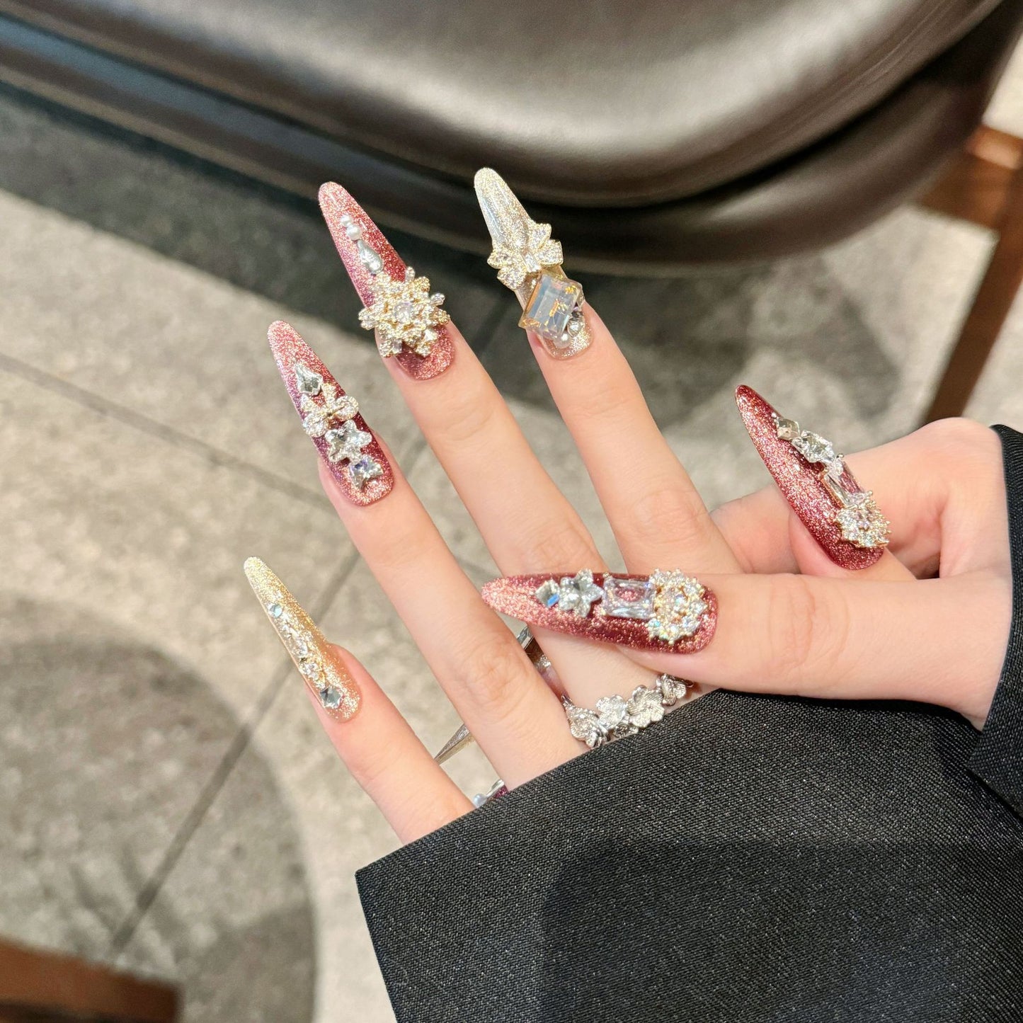 Nails 317-Eros Spinning Fireworks Nail Art