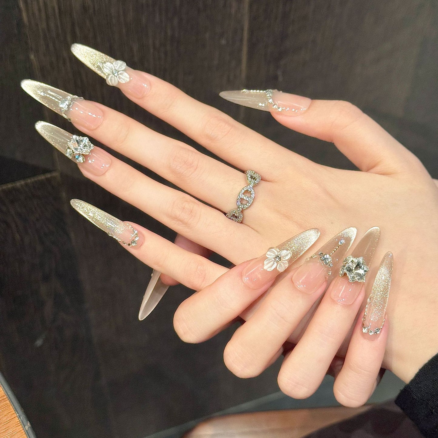 Nails 200-Cat's Eye Icy Pure Lust Burst Glitter Nail Art