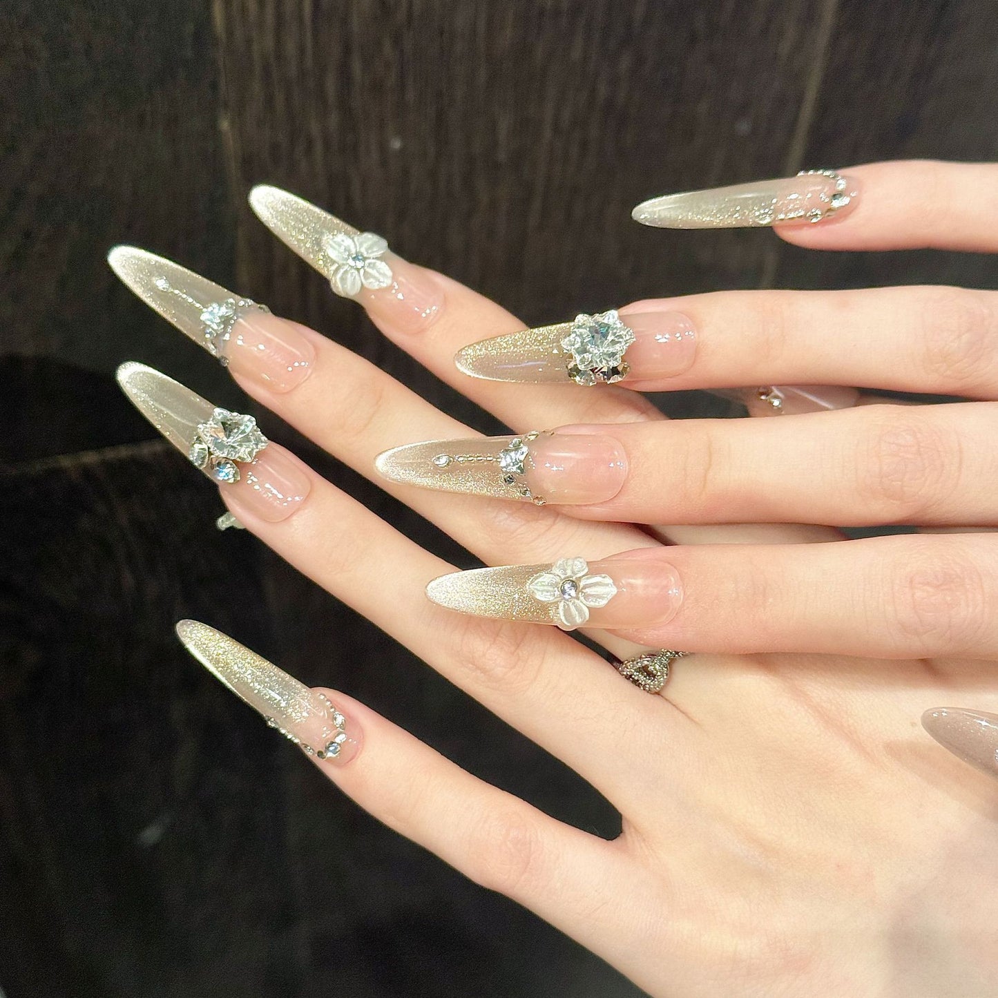 Nails 200-Cat's Eye Icy Pure Lust Burst Glitter Nail Art