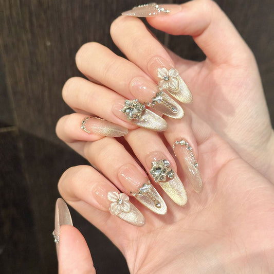 Nails 200-Cat's Eye Icy Pure Lust Burst Glitter Nail Art