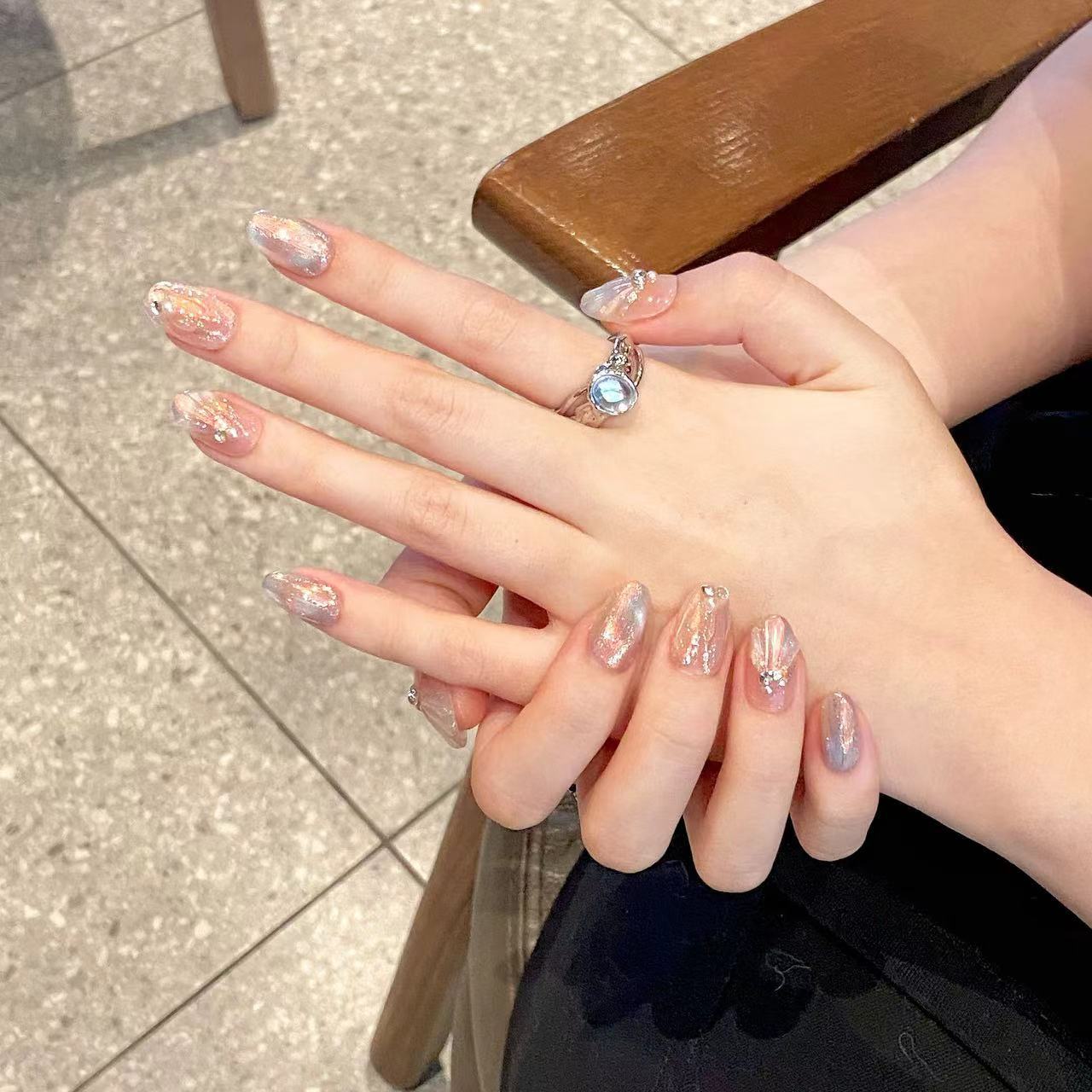 Nails 025-Mermaid Microdream Whitening Nail Art