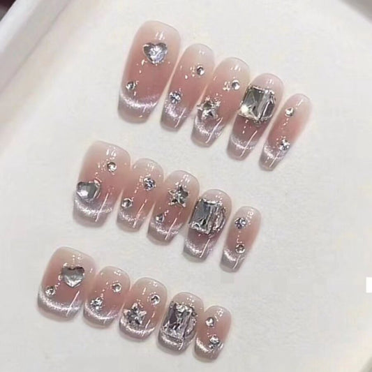 Nails 179-Shimmering Cat Eye Nail Art