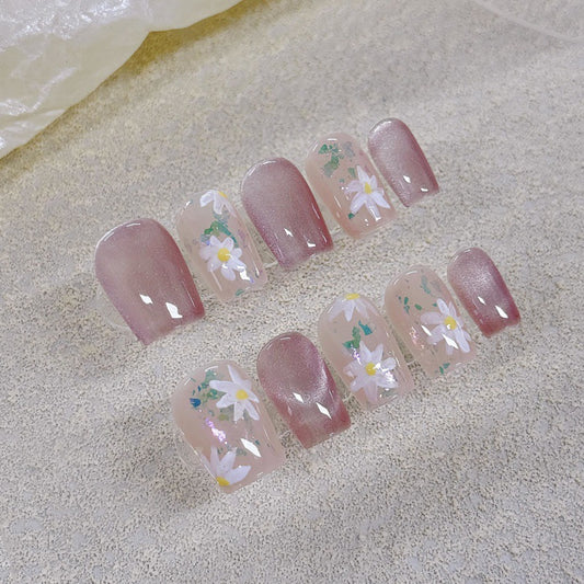 Nails 060-Spring Fresh Flower Nail Art