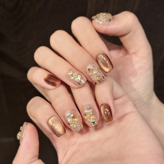 Nails 153-Cream Curry Cookie Melade Colour Manicure