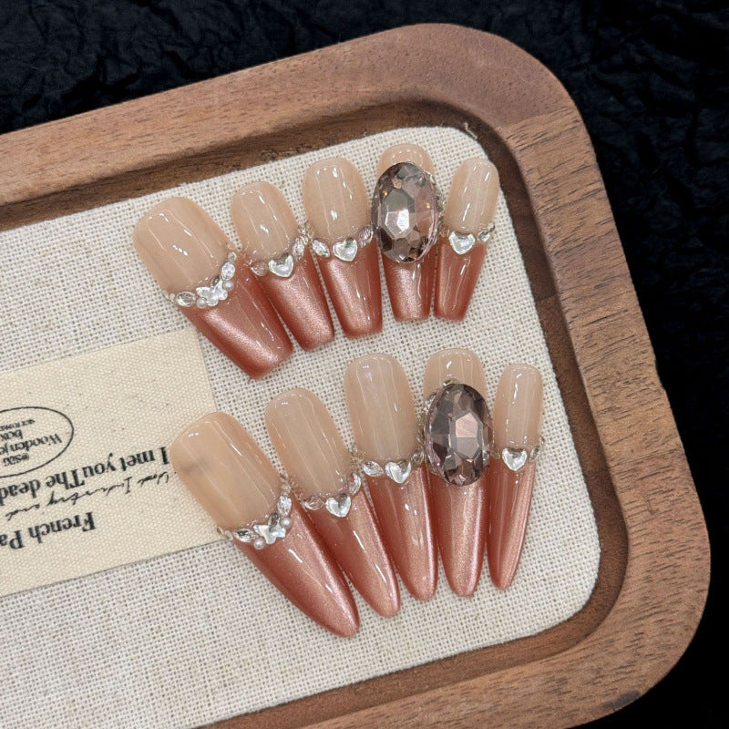Nails 160-Wan Wan Wo Breeze White Nude Glass Bead Nail Art
