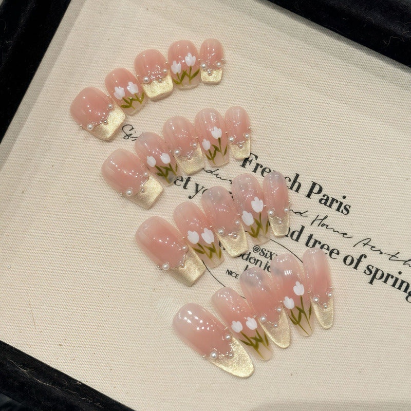 Nails 297-Pearl Tulip Manicure