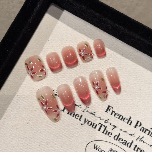 Nails 238-Pear Drop White Nail Art