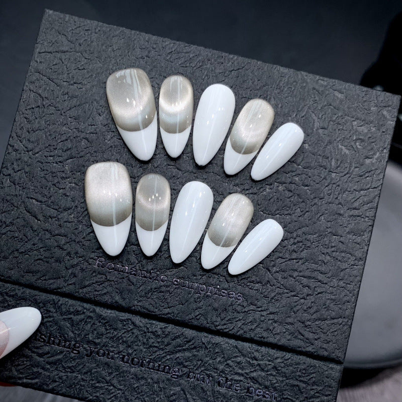Nails 225-Minimalist French White Manicure