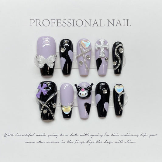 Nails 062-Dopamine Kuromi Manicure