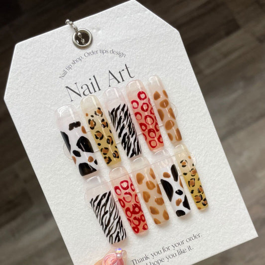 Nails 148-Leopard Pipe Manicure