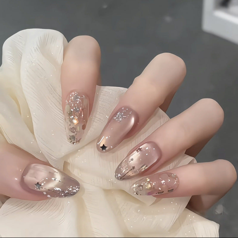 Nails 174-Baroque Tears Stars Moon Fantasy Fairy Wand Pop Glitter Nail Art